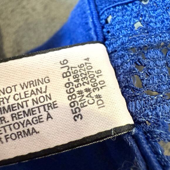 Victoria's Secret Royal Blue Lace Bra Bralette S Small Double Strap - Picture 8 of 8